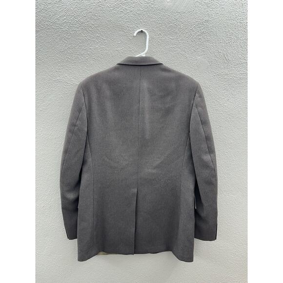 Golden Lancer Mens Suit Coat Size Unknown Brown Striped Single Breasted 2 Button - Picture 11 of 15